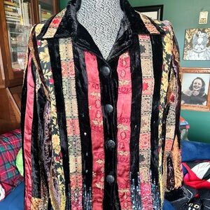 Vintage Coldwater Creek Black Velvet Jacket